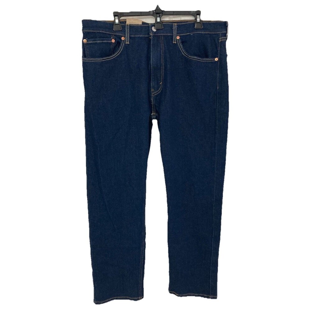 Men's Levi's 505 Regular Straight Jeans Dark Wash Blue Size 36x30 NWT